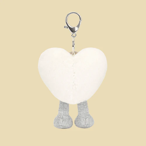 Amuseables Cream Heart Bag Charm - Image 3