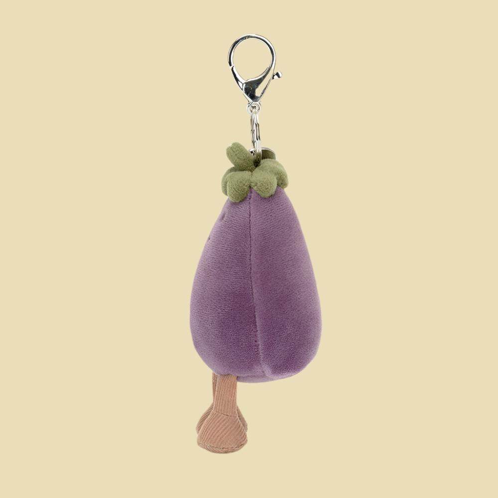 Vivacious Vegetable Aubergine Bag Charm - Image 2